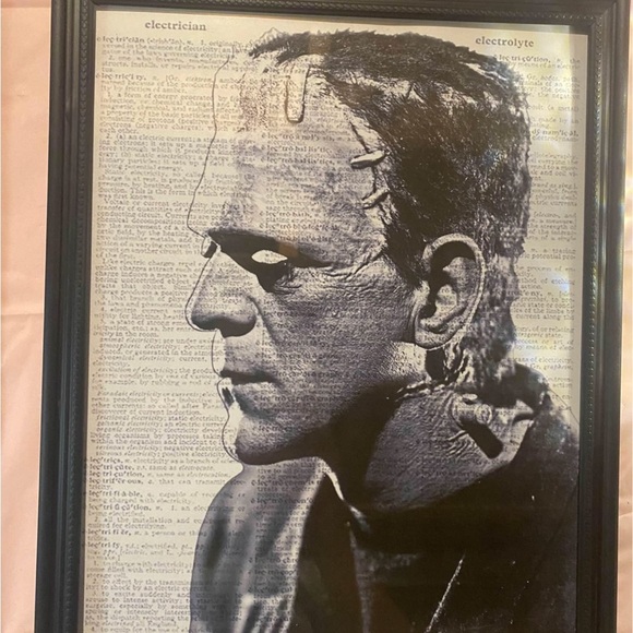 Frankenstein Couple prints, Monster & Bride of Frankenstein, set of 2 - Picture 2 of 3